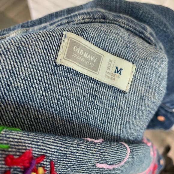 Hand Embroidered Love Each Other Denim Jacket - Picture 8 of 8